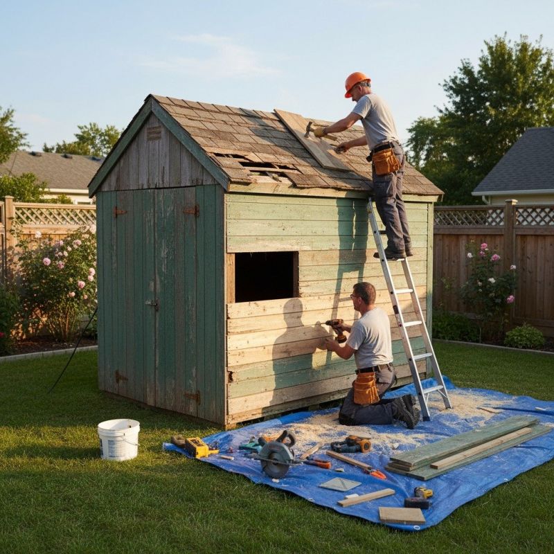 Wood Shed Repair