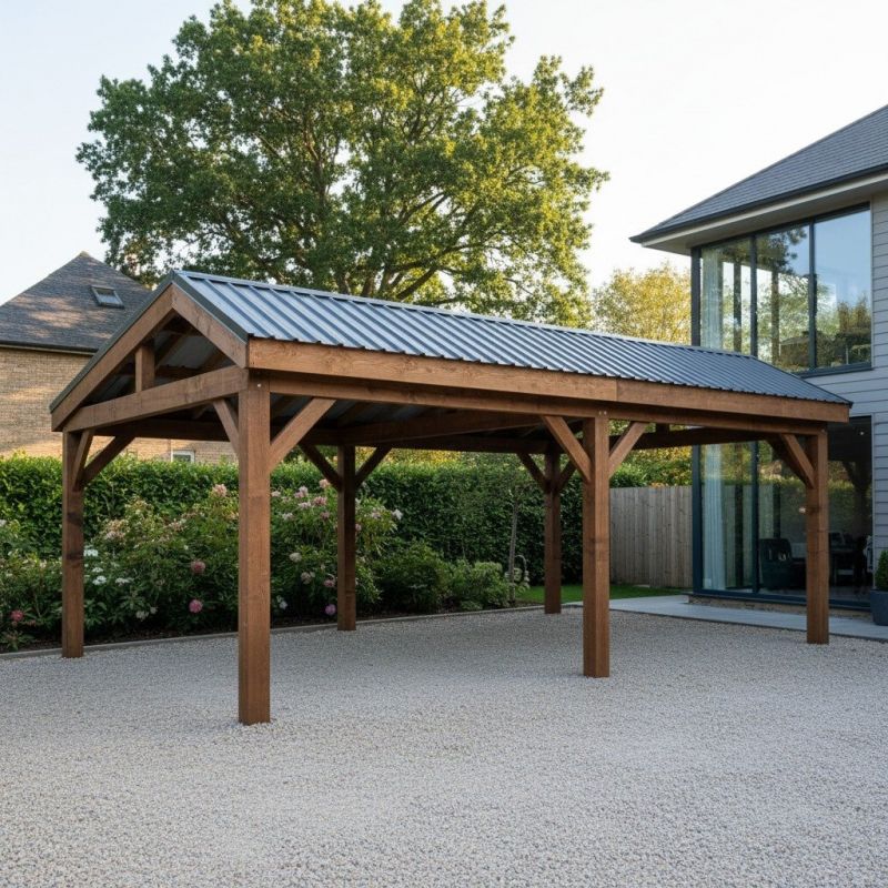 Wooden Carport Installation